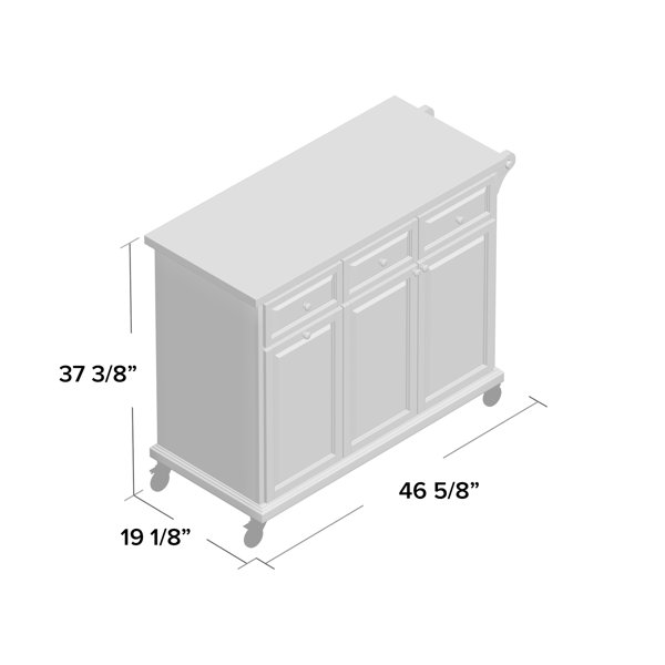 August Grove® Philippe Kitchen Cart with Stainless Steel Top & Reviews